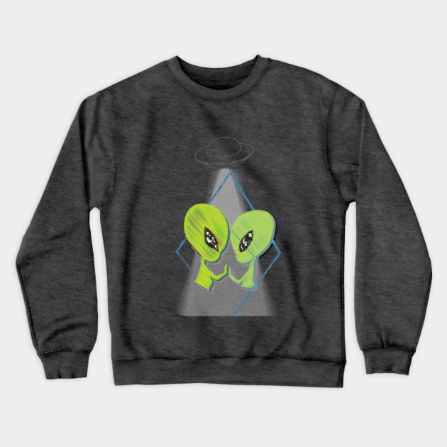 Alien Love Crewneck Sweatshirt by PandaCreative